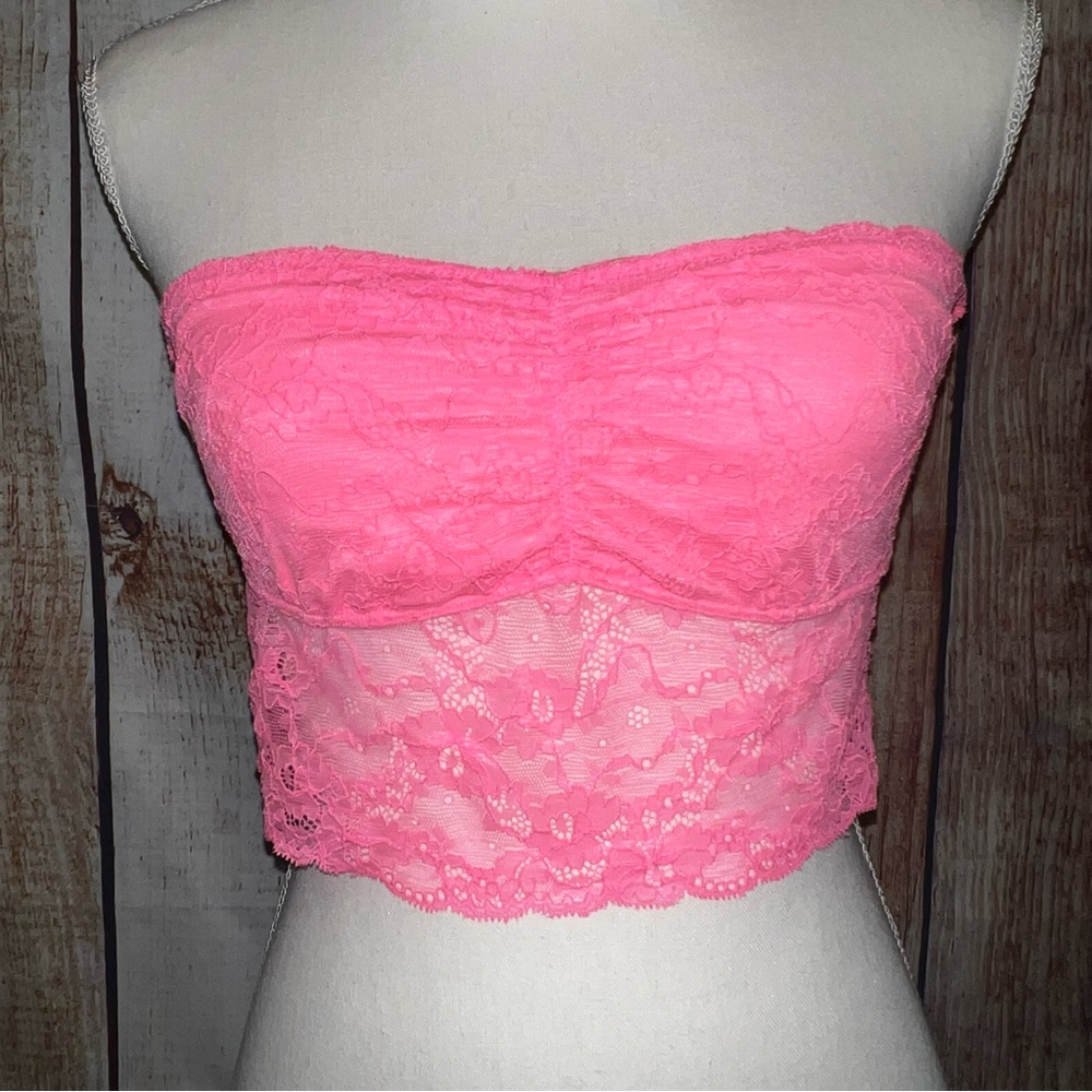 PINK Victorias Secret lace bandeau size Large